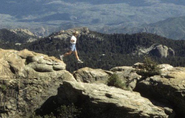 Sara rock hopping on Lemmon
